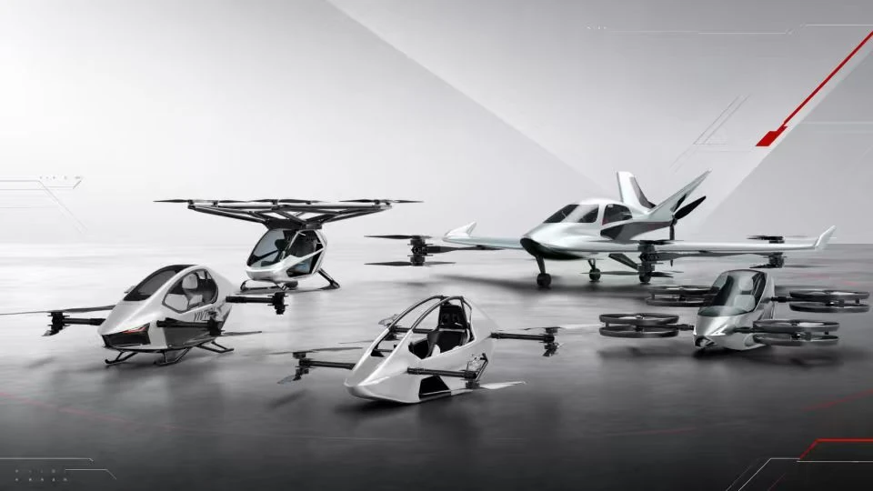 YIVTOL 机型阵容示意，含现役与在研方向